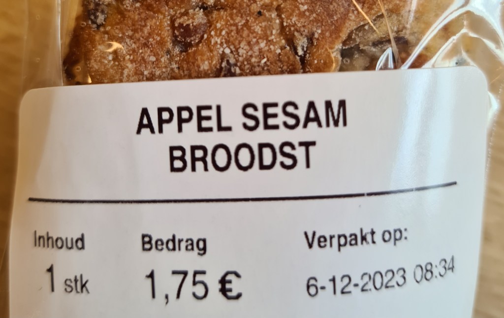 Broodje met sticker